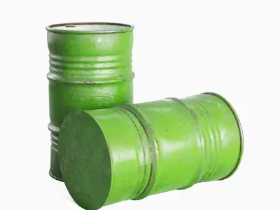 Industrial Barrel 03 Low-poly 3D model