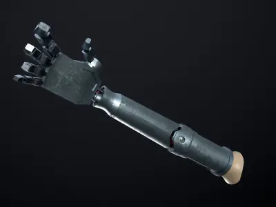 Robotic hand Free low-poly 3D model