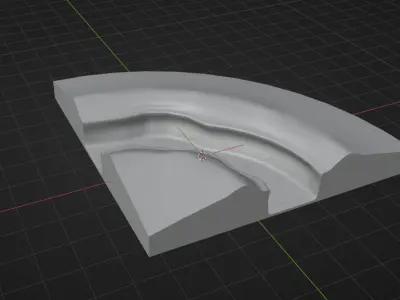 Ukraine trenches Low-poly 3D model