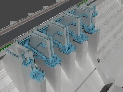 Dam Sluice gate 3D model