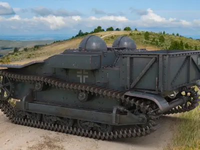 UE Tractor German Mental Ray 3D model