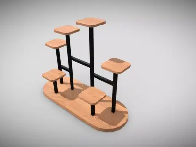 Modern Plant Stand Free low-poly 3D model
