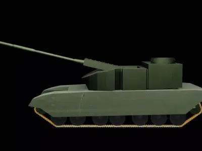 Tank in 3D Free 3D model
