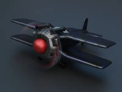 Airplane low-poly Low-poly 3D model