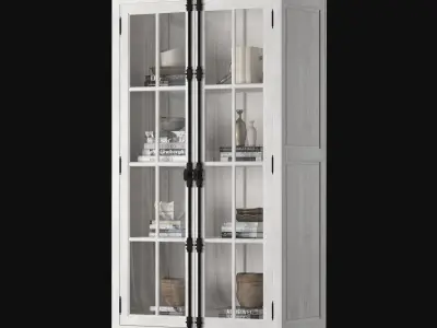 FRENCH CASEMENT DOUBLE-DOOR CABINET 3D model