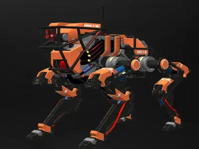 Robot Dog Low-poly 3D model get