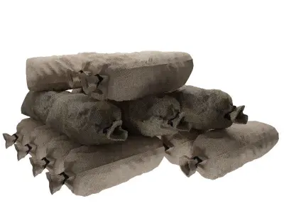 Sandbag pack of sandbags 3D model