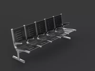 Waiting Room Chairs 04 3D model