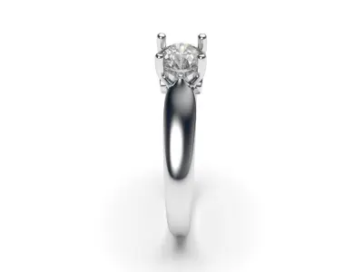 solitaire with ring sizes  8 part S98 3D print model