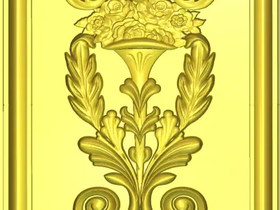 3D Frame gold ornament 3D print model