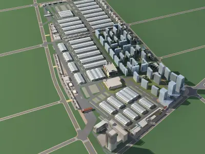 Industry Building 3D model V4