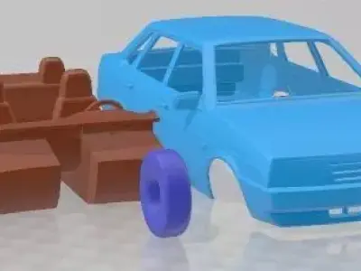 VAZ Lada 21099 1990 Printable Car 3D print model