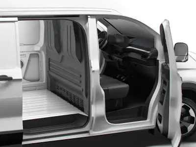 VW Transporter Van L2H2 HQ Interior 2025 3D model