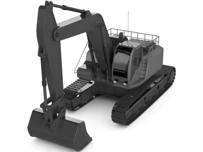 excavator 3D model by AutoSmith from CGTrader (PBR)