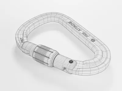 Carabiner Hook Low-poly 3D model