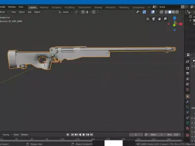 AWM SNIPER Low-poly 3D model purchase