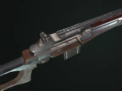Tactical rifle M-14 Low-poly 3D model