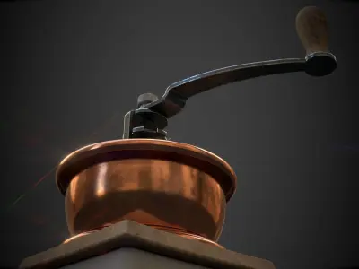 Manual coffee grinder 3D model