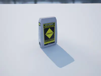 Concrete Bag PBR Low-poly 3D model