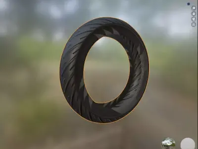 Low Poly Tyre model tire in computer game 3D model