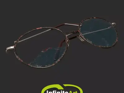 Glasses are broken Low-poly 3D model