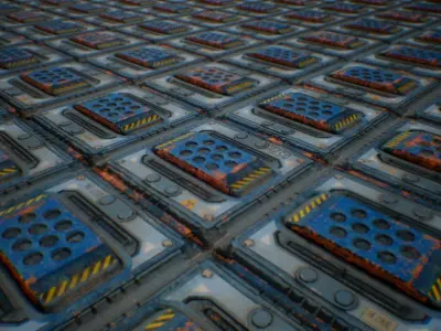 PBR Seamless Sci-Fi Texture 52 Low-poly 3D model