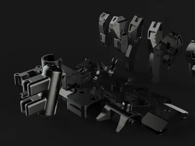 robotic part and legs 3D model