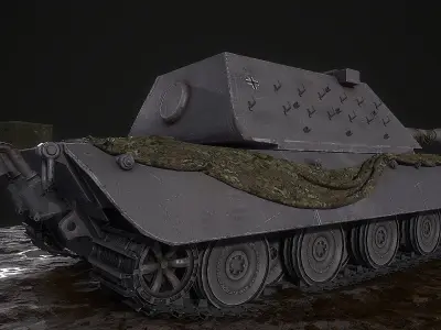 E100 Tank Low-poly 3D model