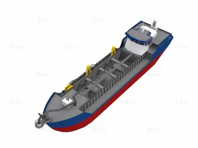 Trailing Suction Hopper Dredger - TSHD 3D model