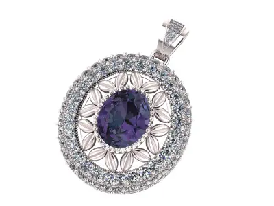 ANTIQUE OPAL PENDANT 3D PRINTABLE MODEL 3D print model