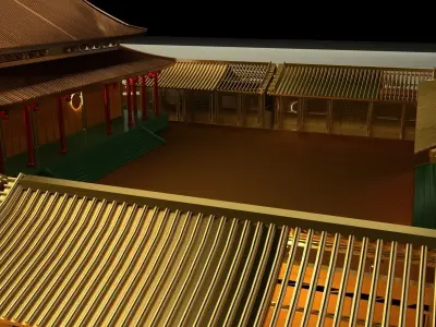 Chinese courtyard house 3D model