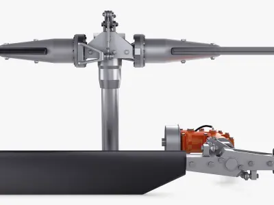 Helicopter Rotor System v 1 3D model