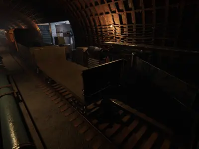 Modular Subway Tunnels for Unity Low-poly 3D model