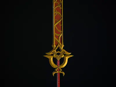 Stylized Sword Low-poly 3D model