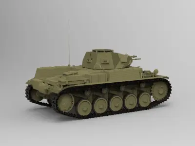 Panzer II Tank 3D model purchase