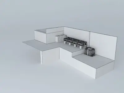 System Aquaponico 01 Aquaponics Beira Mar 1 Tank 1 IBC IBC 4 ... 3D model