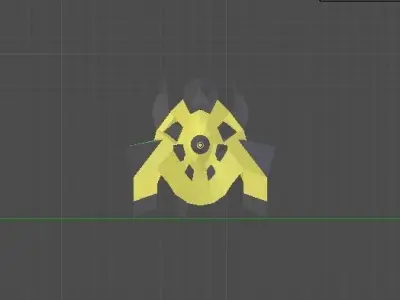 Alien Spaceship Laser Beam 3D Model Low-poly 3D model