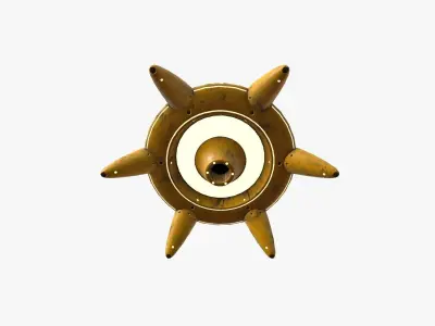 Alien Spaceship UFO G08 Yellow Dirt - Sci Fi Spacecraft Design Low-poly 3D model