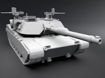 M1 Abrams Scale model  3D print model