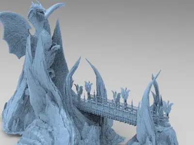 Asgardian serpent Mountain 3  3D model