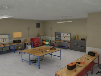 Electrician Workshop Pack Low-poly 3D model