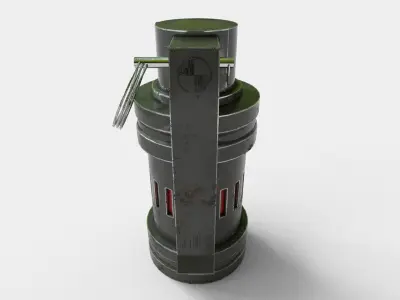 Low Poly Futuristic Grenade 3D model