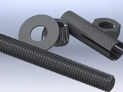Parabolt screw Free 3D model