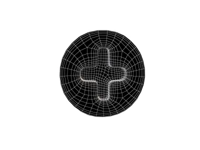 Screw v1 002 Low-poly 3D model
