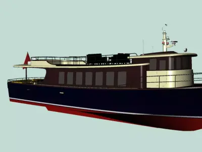 Passenger  trip ship 3D model