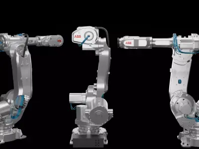 ABB IRB 6640 Industrial Robotic Arm 3D model
