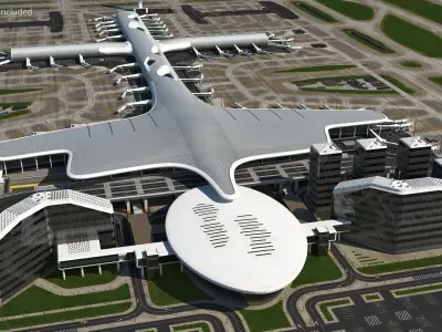 Terminal International Airport 3D model