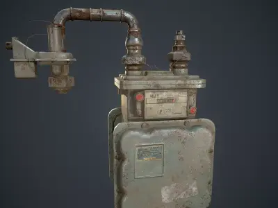 Gas Meter Low-poly 3D model buy