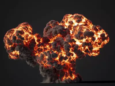 Animated Gasoline Explosion 1 3D model