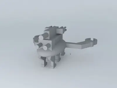 carrier robot with two guns Free 3D model